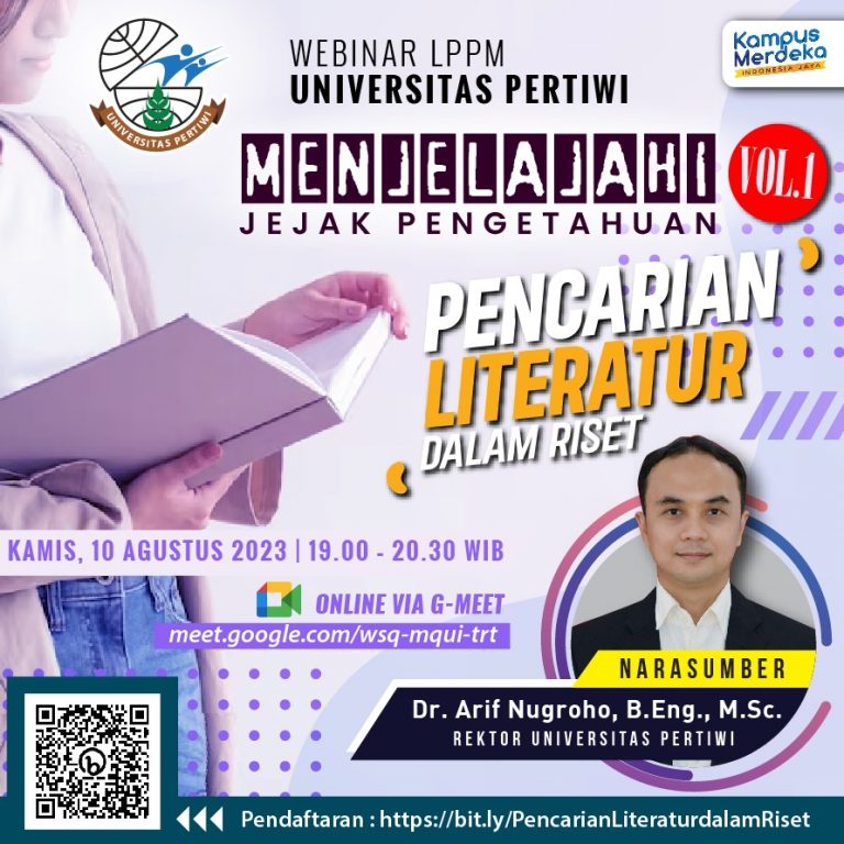 Webinar LPPM Universitas Pertiwi | “Pencarian Literatur Dalam Riset”