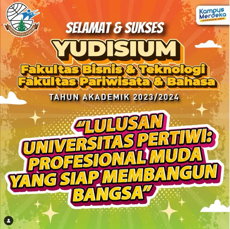 Sukses Yudisium Fakultas Bisnis & Teknologi dan Fakultas Pariwisata & Bahasa, Universitas Pertiwi 2023/2024