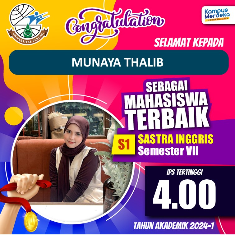 Munaya Thalib dari Kelas Karyawan Meraih Prestasi Akademik dengan IPS 4.00 Prodi S1 Sastra Inggris