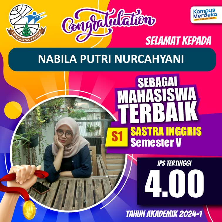 Nabila Putri Cahyani Mahasiswi Meraih Prestasi Akademik dengan IPS 4.00 Prodi S1 Sastra Inggris​