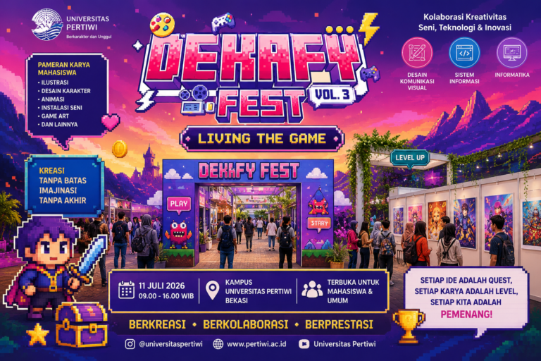 Dekafy Fest Vol. 3 “Living the Game”: Kolaborasi Kreativitas, Seni, dan Teknologi Mahasiswa Universitas Pertiwi